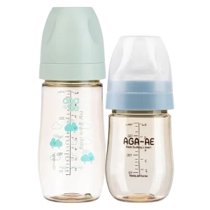 Combo 2 Bình sữa PPSU Aga-ae: 180ml (xanh) và 270ml (mây xanh)